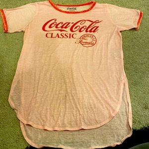 Bubble Gum Pink Coca-Cola Shirt Women’s Large or Junior’s XL